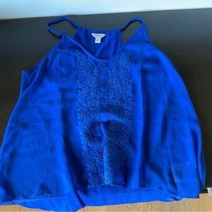 Guess Royal blue sheer tank top